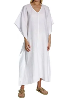 A Perfect Nomad Kaftan Let There Be Peace White^ Klänningar