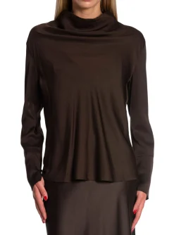 Ahlvar Gallery Blus Ayumi Dark Brown^ Blusar
