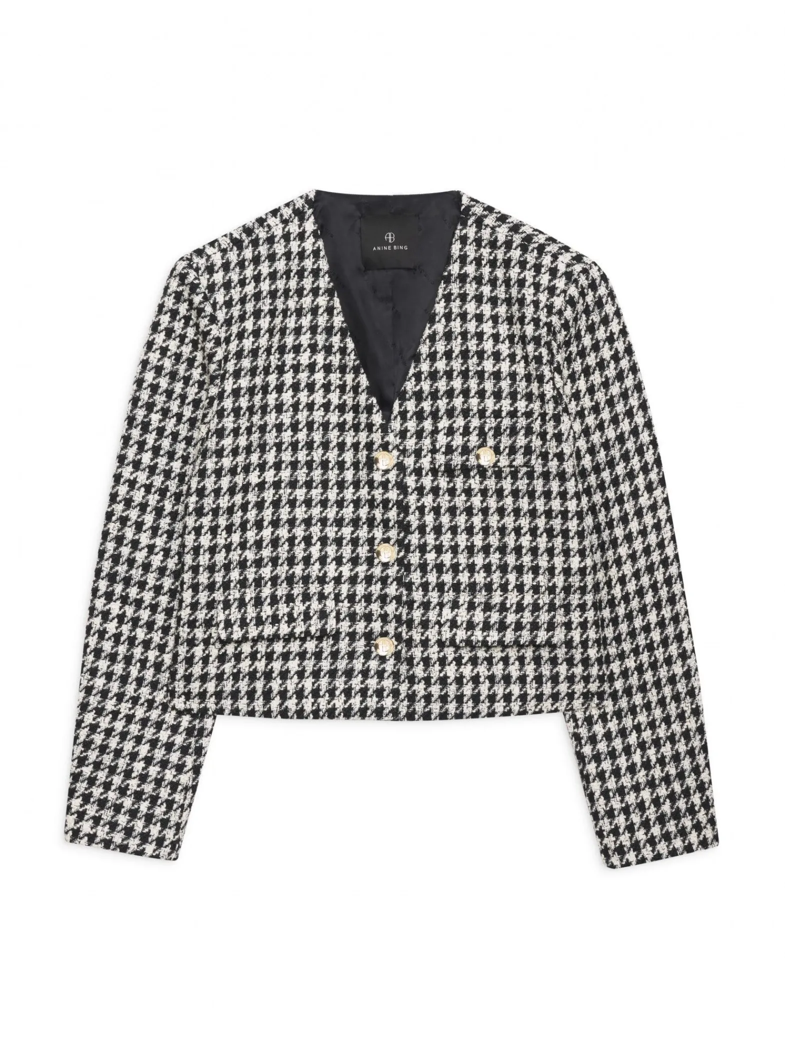 Anine Bing Jacka Cara Cream And Black Houndstooth^ Jackor & Kappor