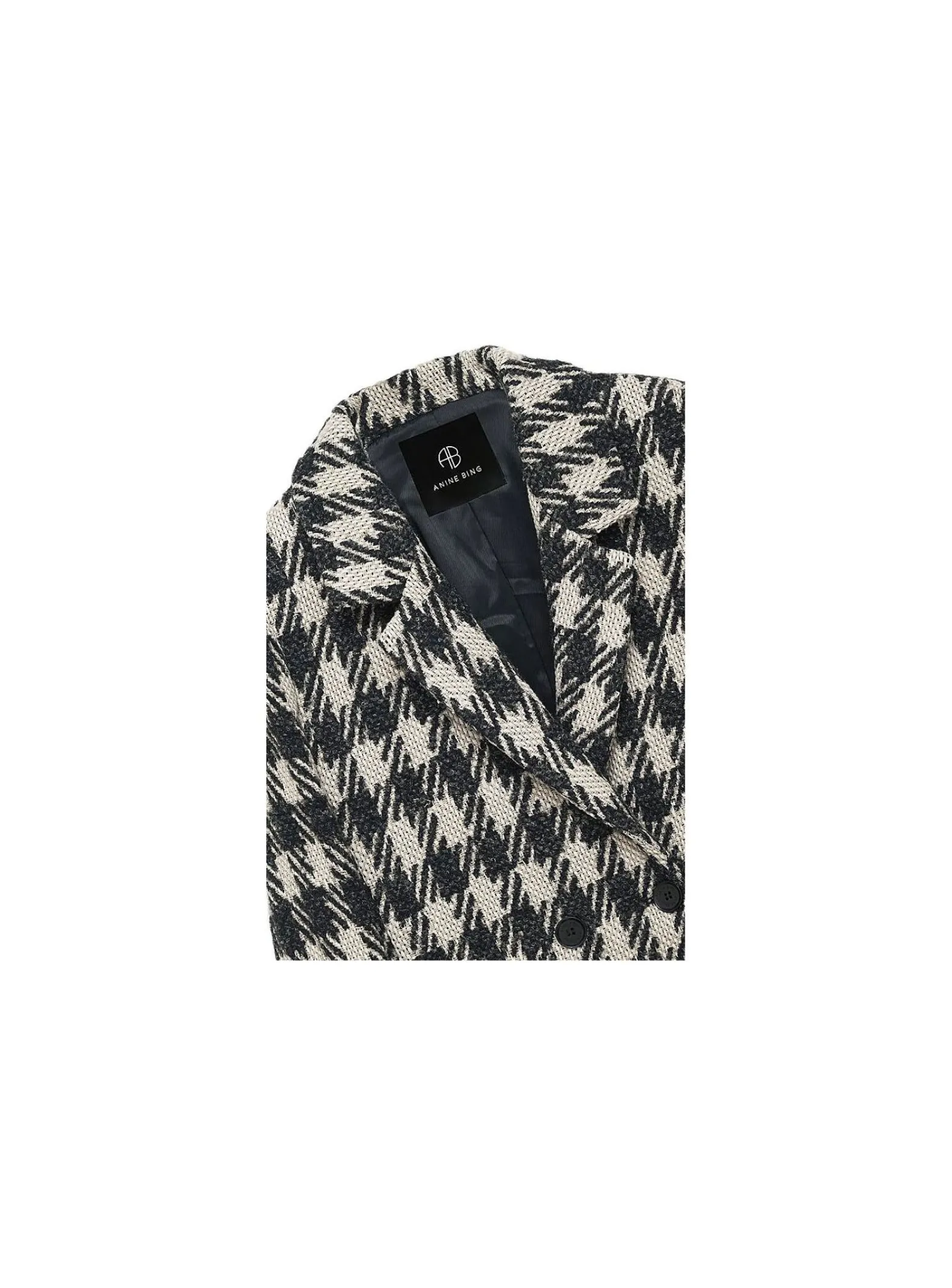 Anine Bing Kavaj Diana Tan And Black Plaid^ Kavajer