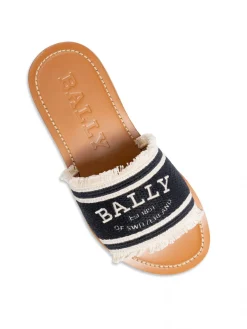 Bally Sandal Biankaembroide Black/Bone^ Sandaler