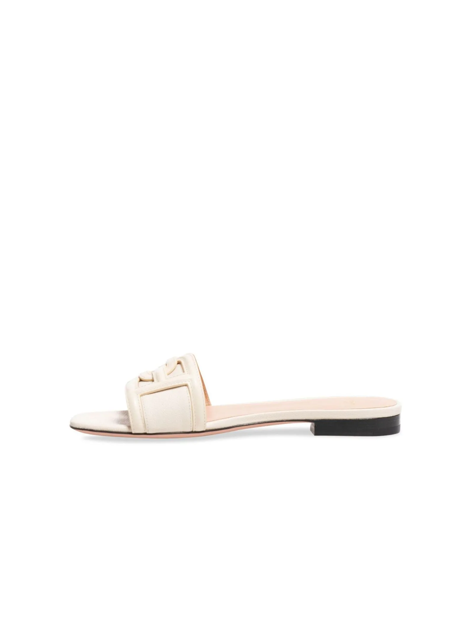 Bally Sandal Peoni Flat Calf Bone^ Sandaler