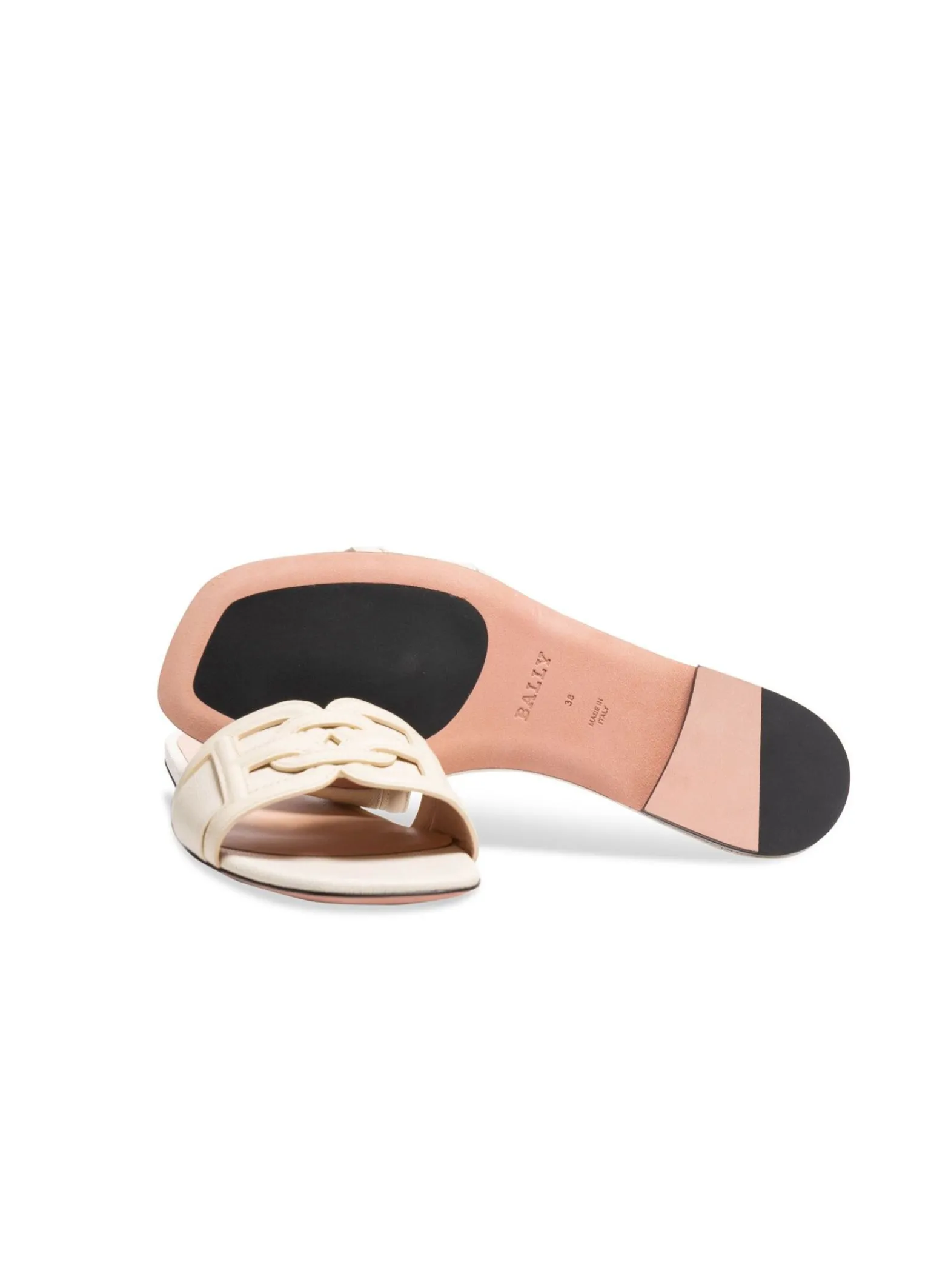 Bally Sandal Peoni Flat Calf Bone^ Sandaler
