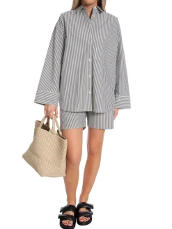 By Malene Birger Shorts Siona Navy Stripe^ Shorts