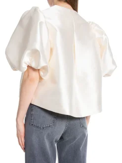 Malina By Blus Cleo Pouf Sleeve Ivory^ Blusar