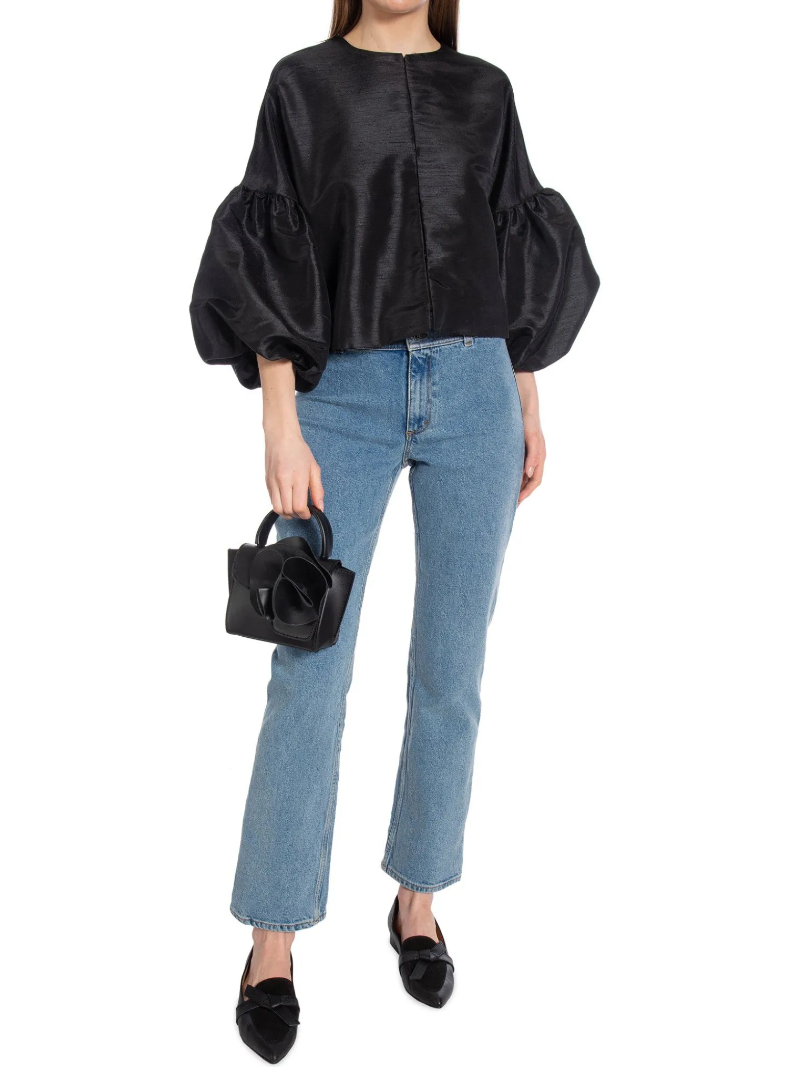 Malina By Blus Viv Dropped Shoulder Black^ Blusar
