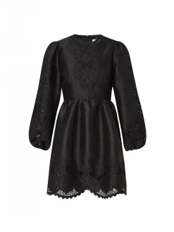 Malina By Klanning Molly Broderie Anglaise Scallop Hem Mini Black^ Klänningar