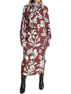 Malina By Klanning Savannah Twisted Neck Detail Midi Pencil Floral^ Klänningar