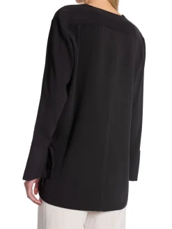 Calvin Klein Blus Structure Twill Ls Black^ Blusar