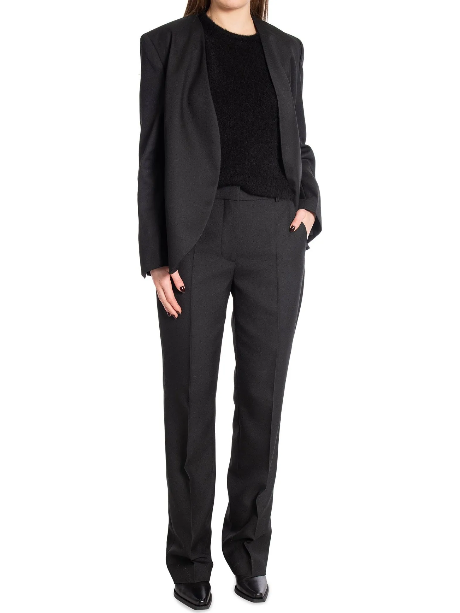 Calvin Klein Byxa Essential Slim Straight Black^ Byxor