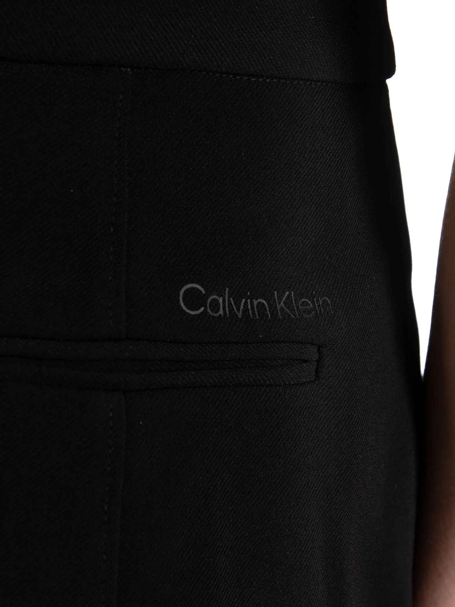 Calvin Klein Byxa Structure Twill Wide Leg Black^ Byxor