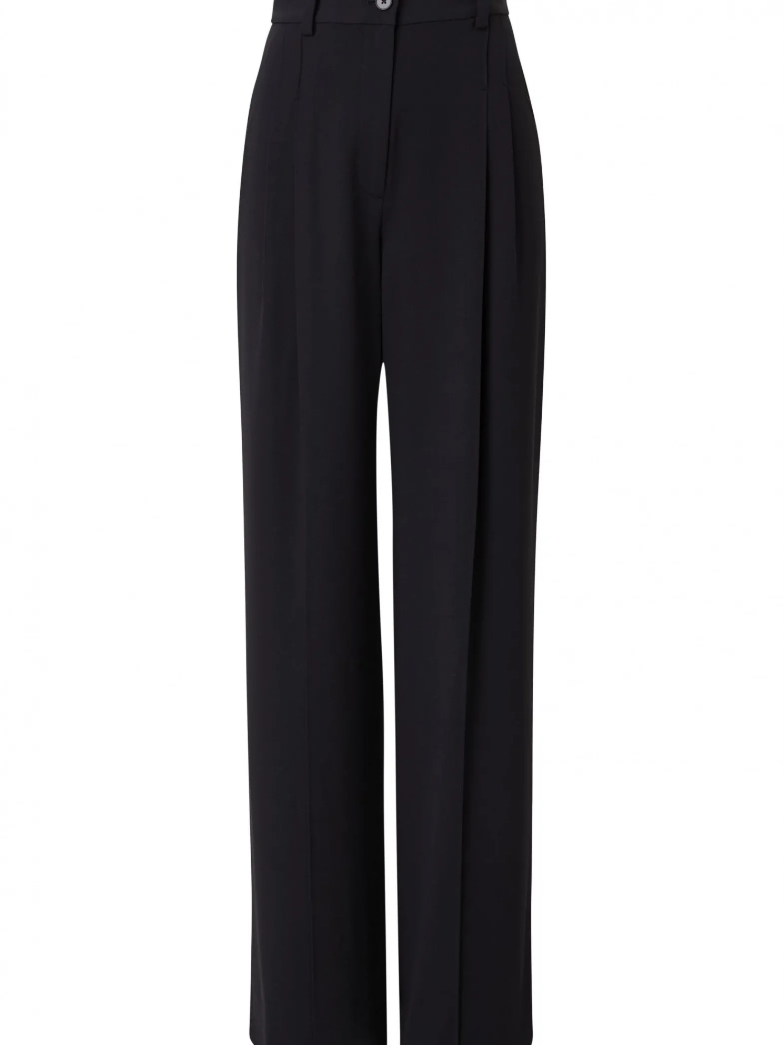 Calvin Klein Byxa Structure Twill Wide Leg Black^ Byxor