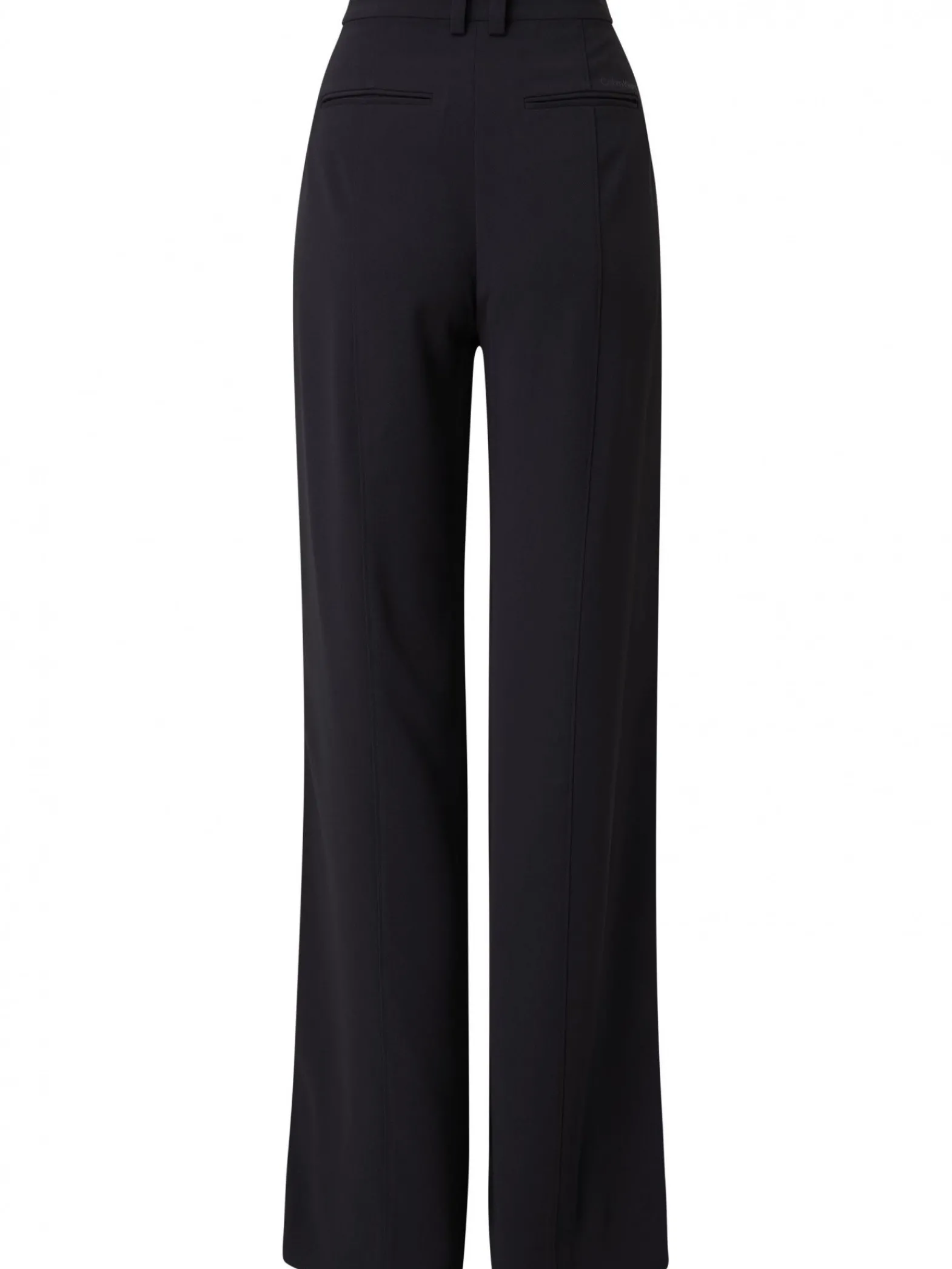 Calvin Klein Byxa Structure Twill Wide Leg Black^ Byxor