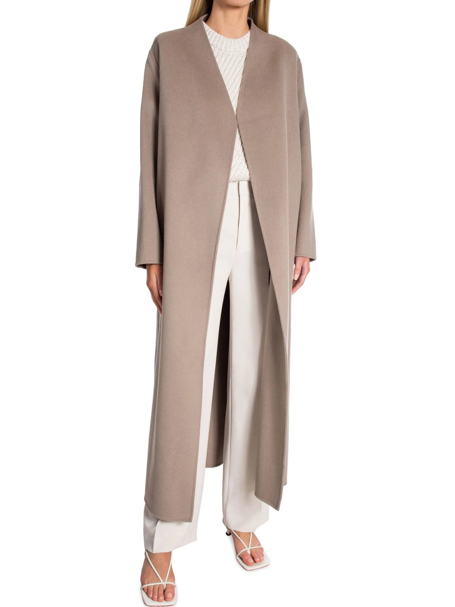 Calvin Klein Kappa Double Faced Wool Maxi Cinder^ Jackor & Kappor