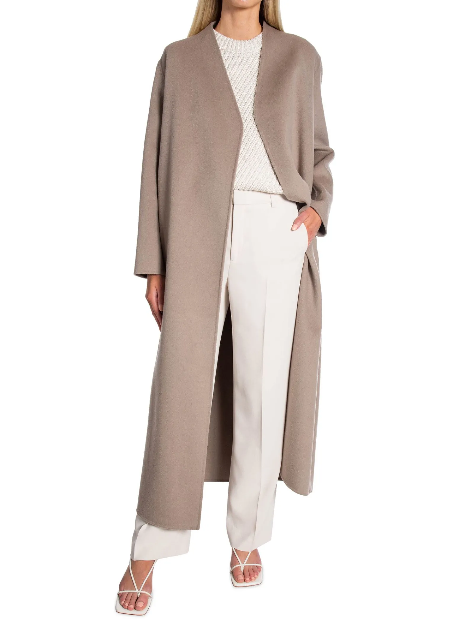 Calvin Klein Kappa Double Faced Wool Maxi Cinder^ Jackor & Kappor