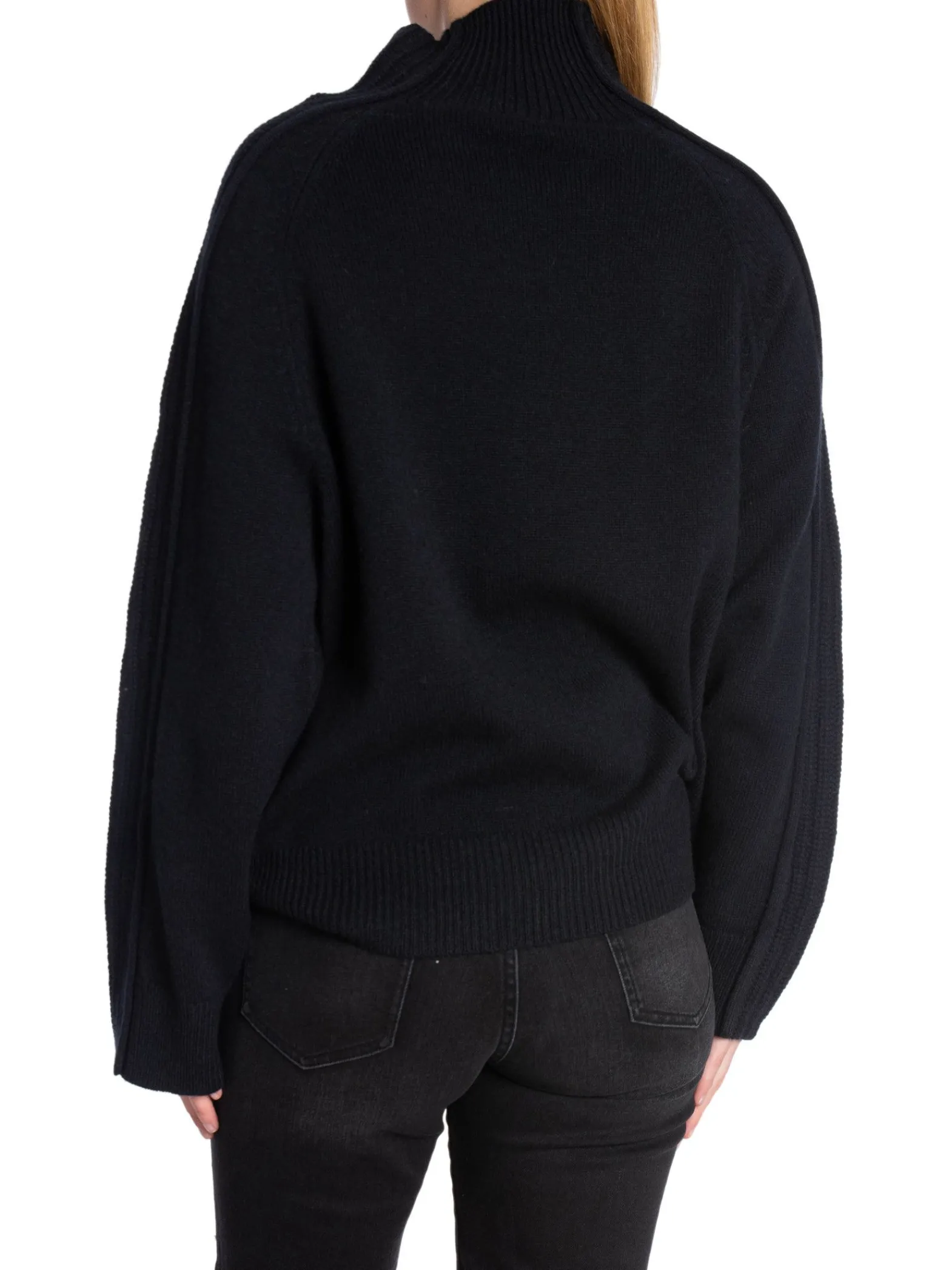 Calvin Klein Troja Rycycled Wool Mock Neck Black^ Tröjor & Koftor