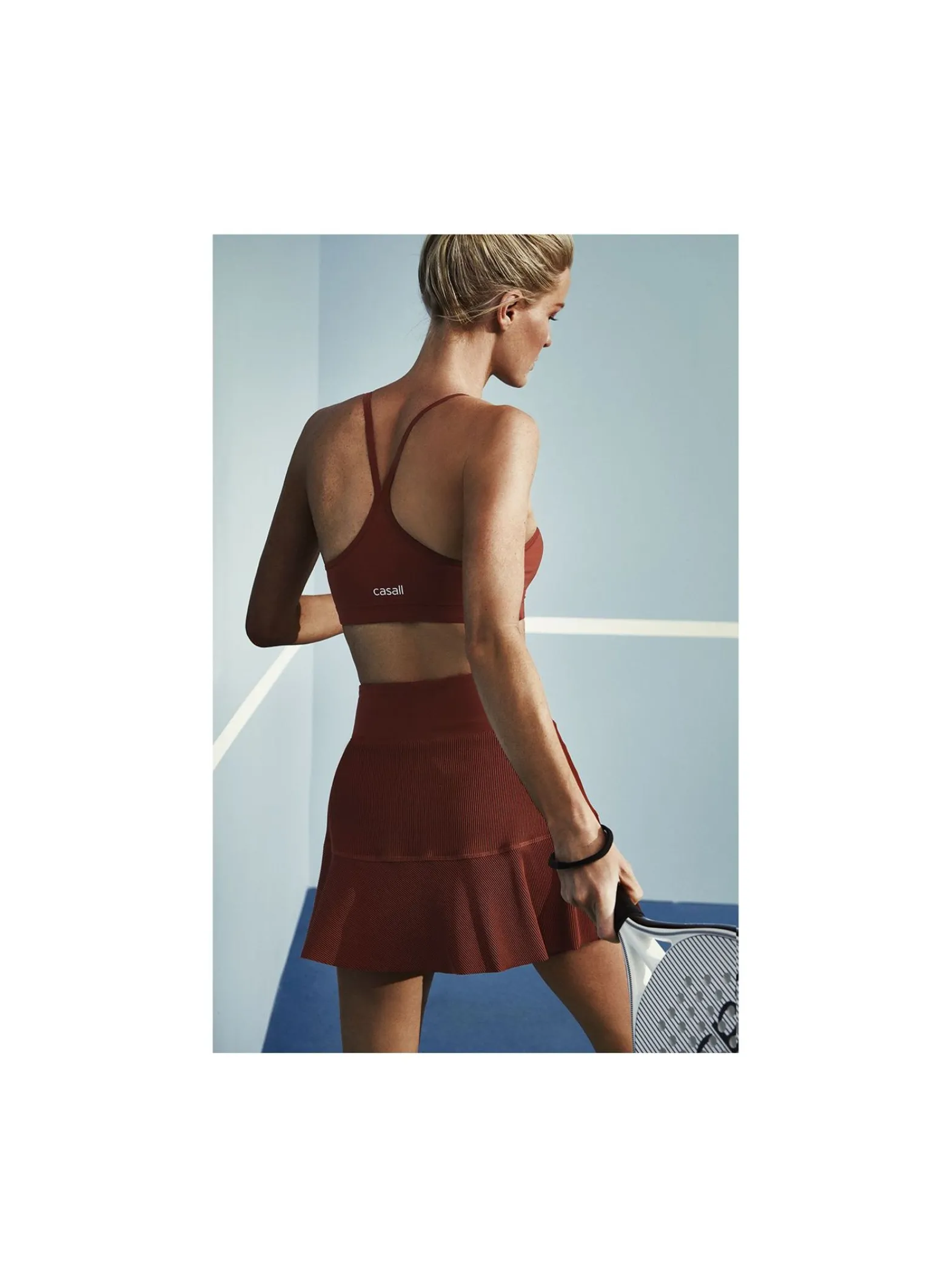Casall Kjol Court Defined Rib Burnt Sienna Red^ Sport & Träning
