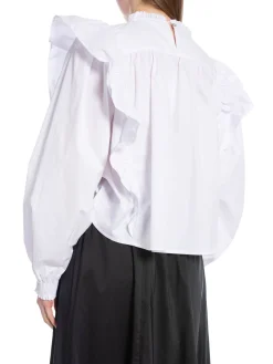 Co´couture Co'Couture Blus Cotton Crisp Frill White^ Blusar