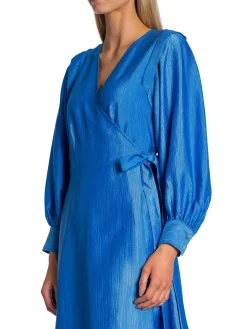 Co´couture Klanning Ronda Wrap New Blue^ Klänningar