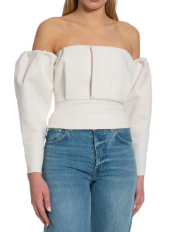 Dagmar Topp Sculpted Top White^ Toppar