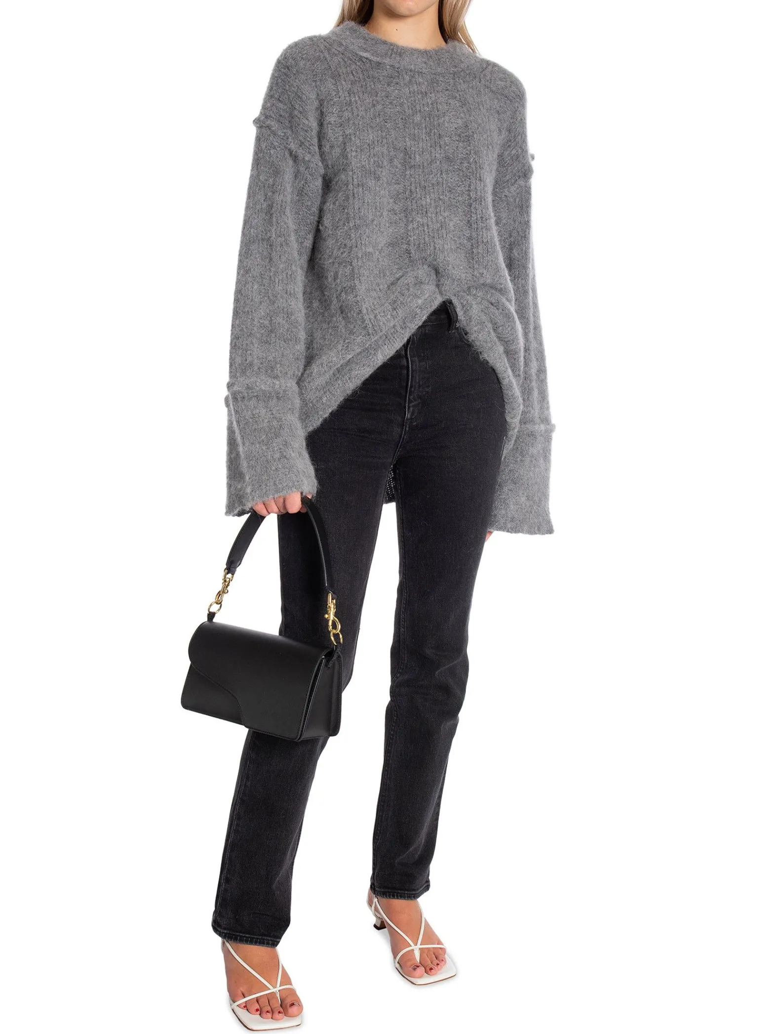 Dagmar Troja Brushed Alpaca Knit Dark Grey^ Tröjor & Koftor