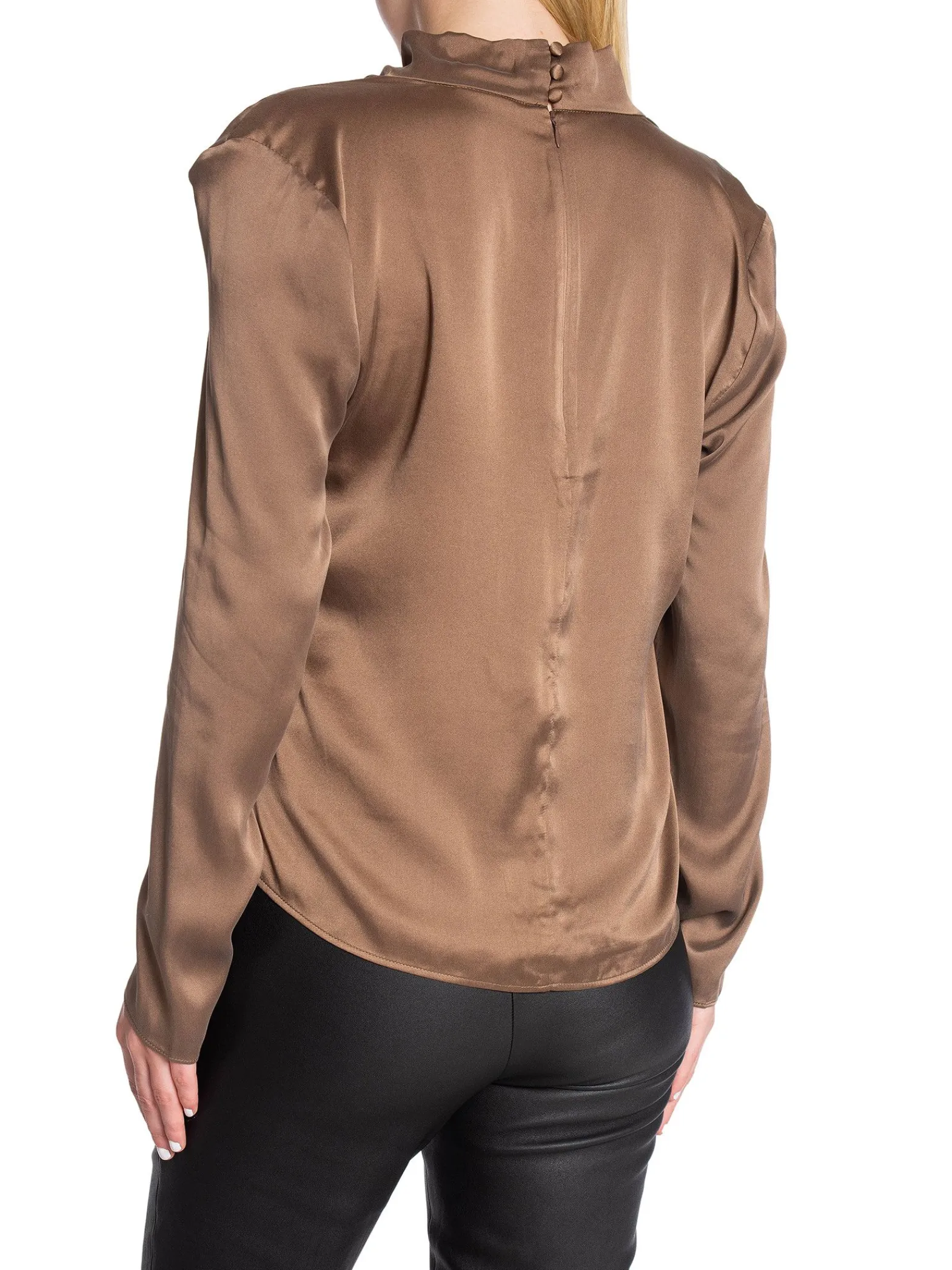 DANTE6 Blus Ipsum Silk Drapey Pure Taupe^ Blusar