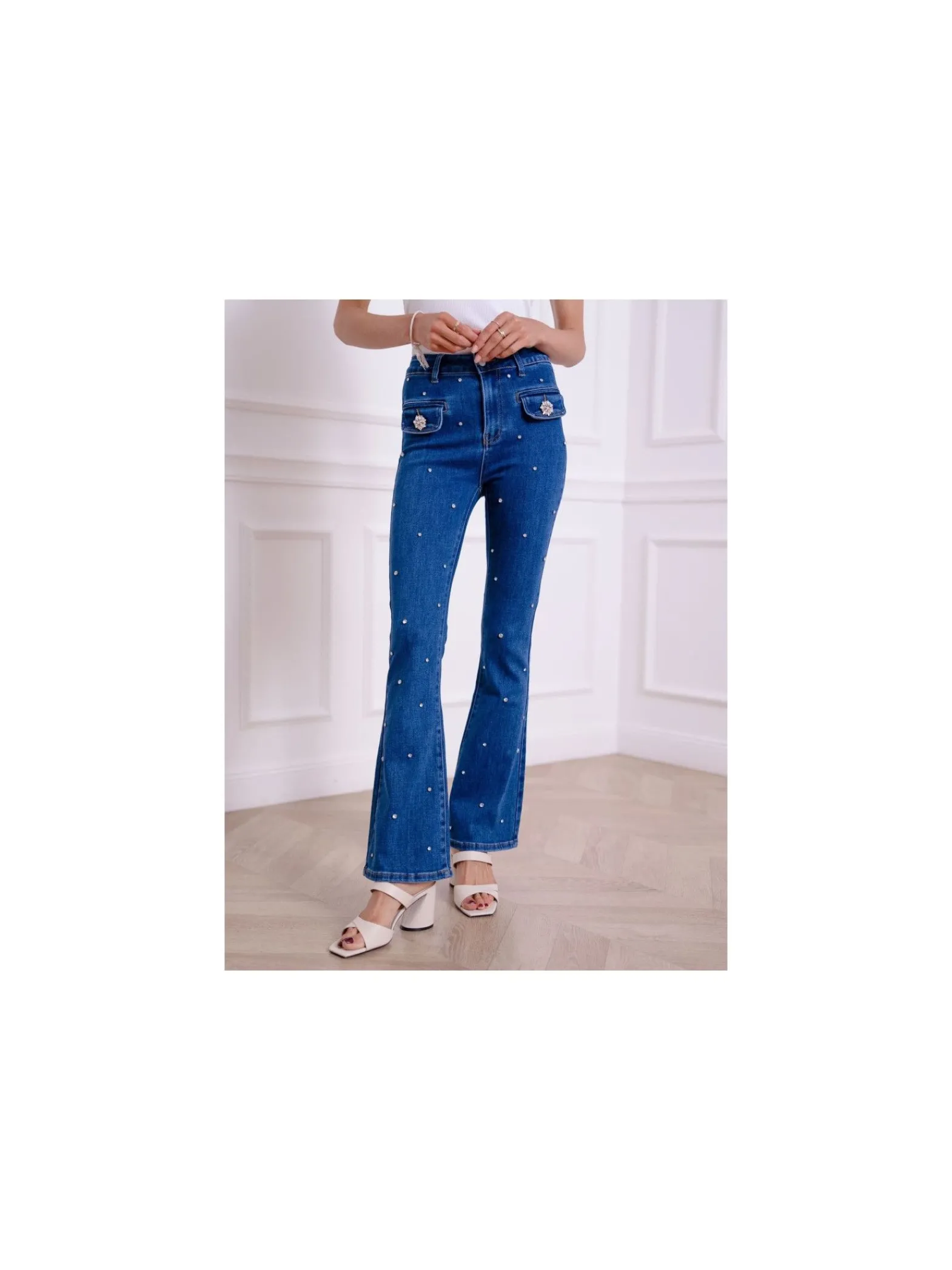 Denim Life Jeans Diamond Buttons F3782^ Jeans