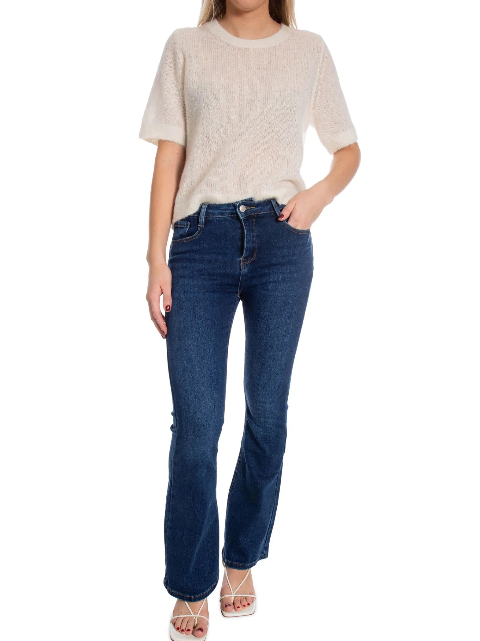 Denim Life Jeans Flare Skinny F3697 Blue^ Jeans