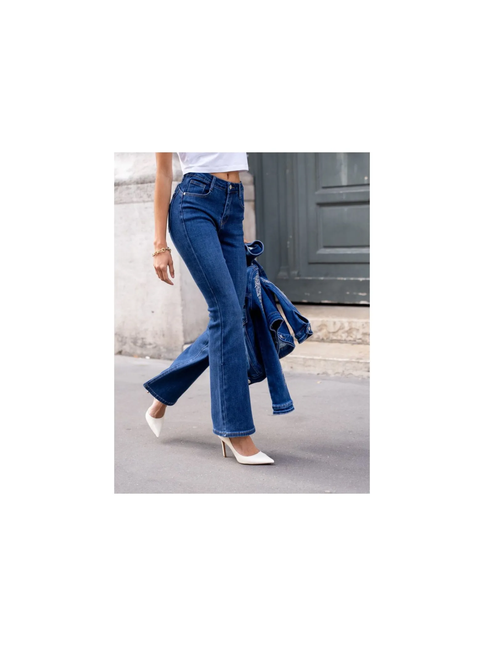 Denim Life Jeans Flare Skinny F3697 Blue^ Jeans