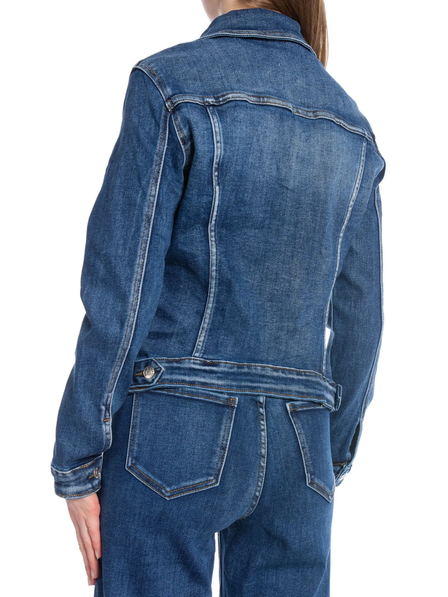 Denim Life Jeansjacka Fleur Diamond Strass F3705^ Jackor & Kappor