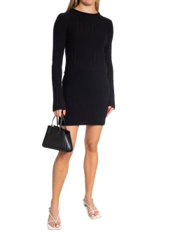 Filippa K Kjol Cotton Rib Knit Black^ Kjolar