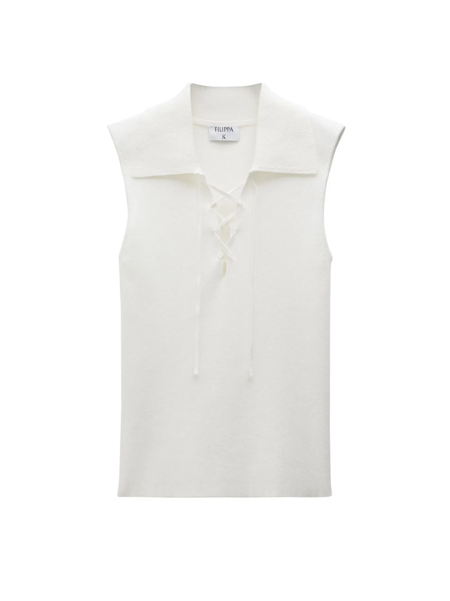 Filippa K Topp Laced Collar White^ Toppar