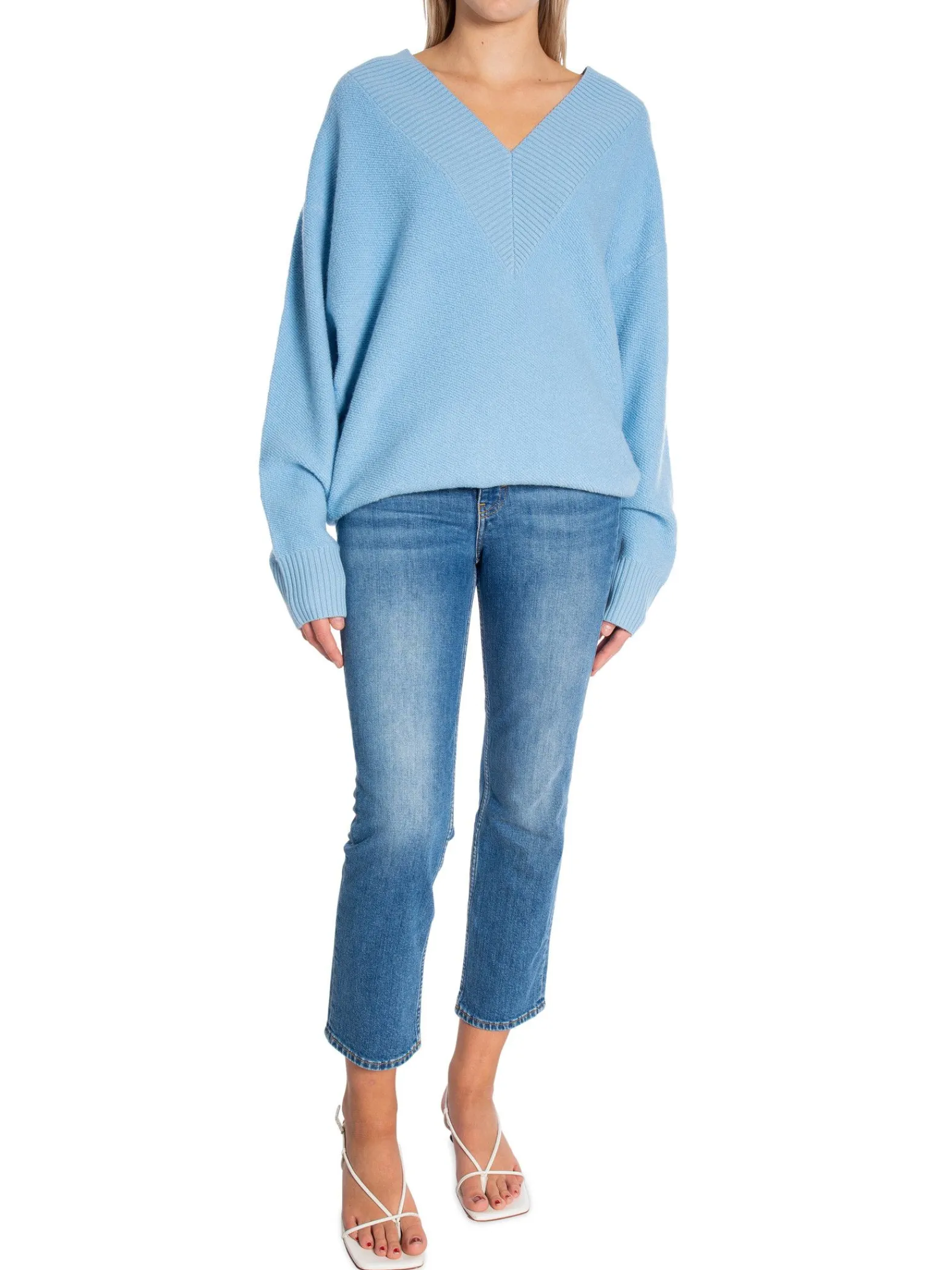 Filippa K Troja Boucle Turquoise^ Tröjor & Koftor