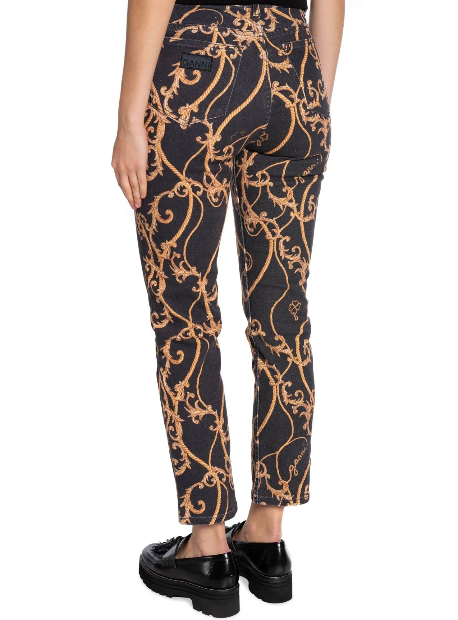 Ganni Jeans Cutye Cropped Printblack^ Jeans