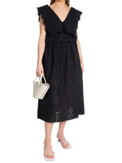 Ganni Kjol Broderie Anglaise Black^ Kjolar