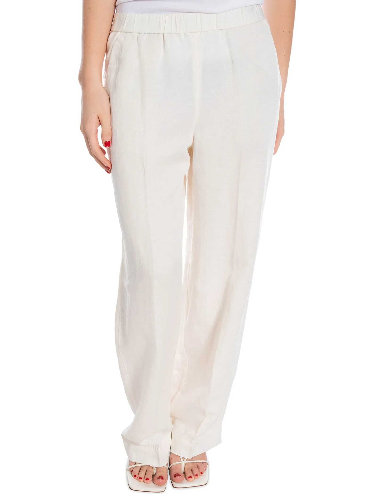 GANT Byxa Rel Linen Blend Eggshell^ Byxor