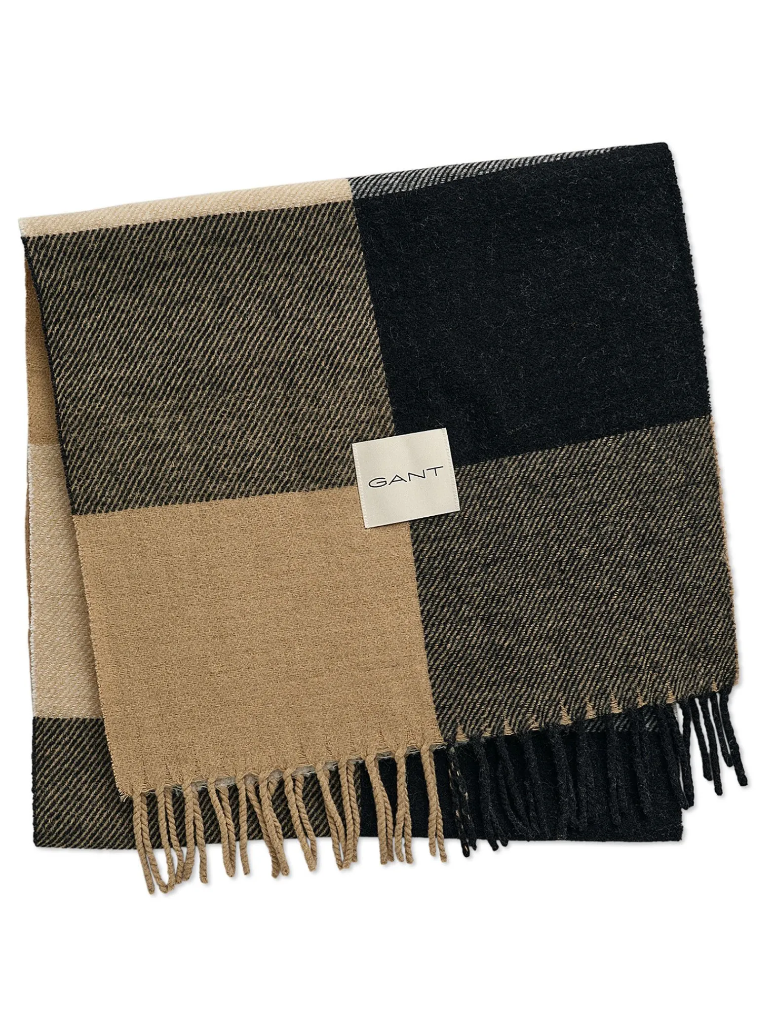GANT Halsduk Checked Dark Khaki^ Sjalar & Halsdukar