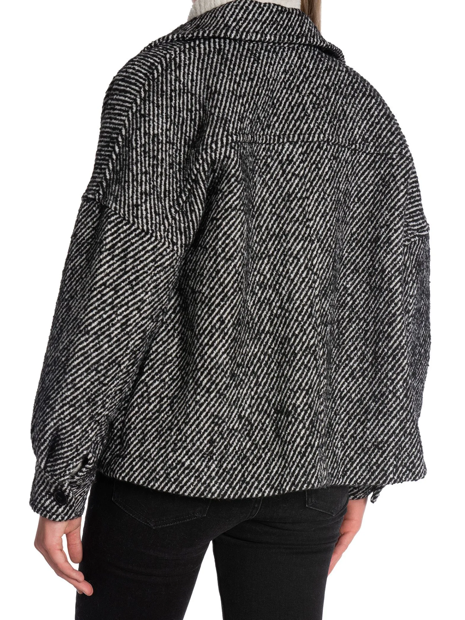 GANT Jacka Pattern Cropped Wool Charcoal Melange^ Jackor & Kappor