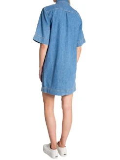GANT Klanning Reg Ss Denim Shirt Indigo^ Klänningar