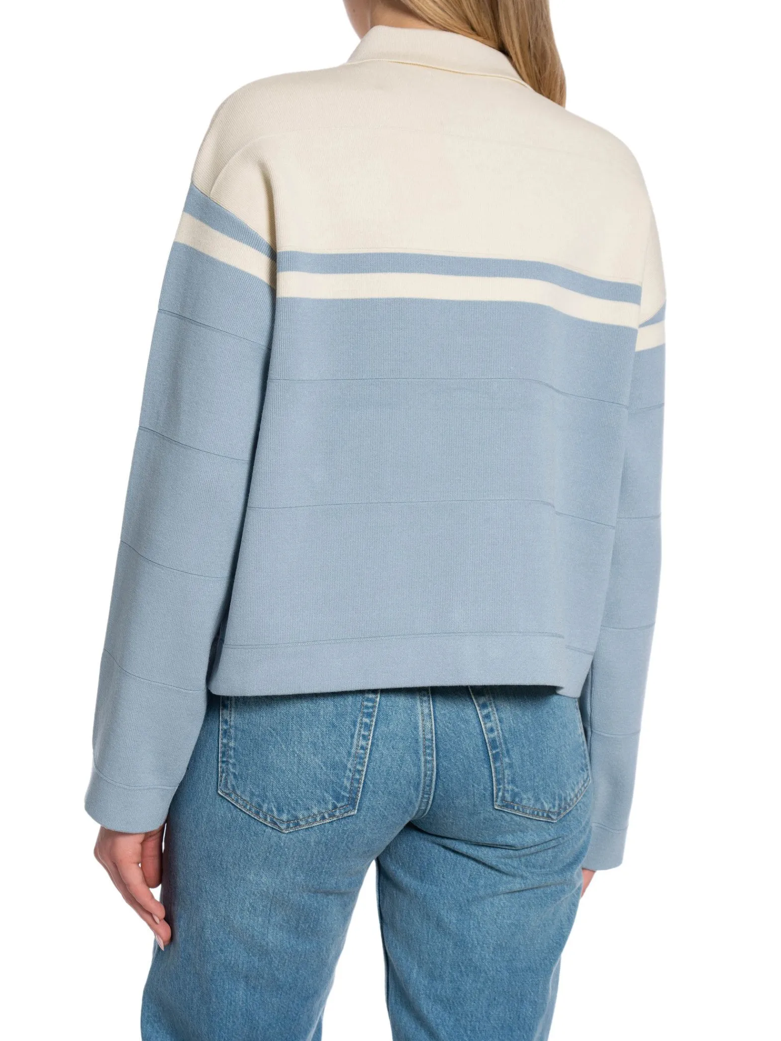 GANT Kofta Color Blocked Dove Blue^ Tröjor & Koftor