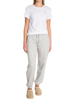 GANT Mjukisbyxa Rel Shield Light Grey Melange^ Byxor