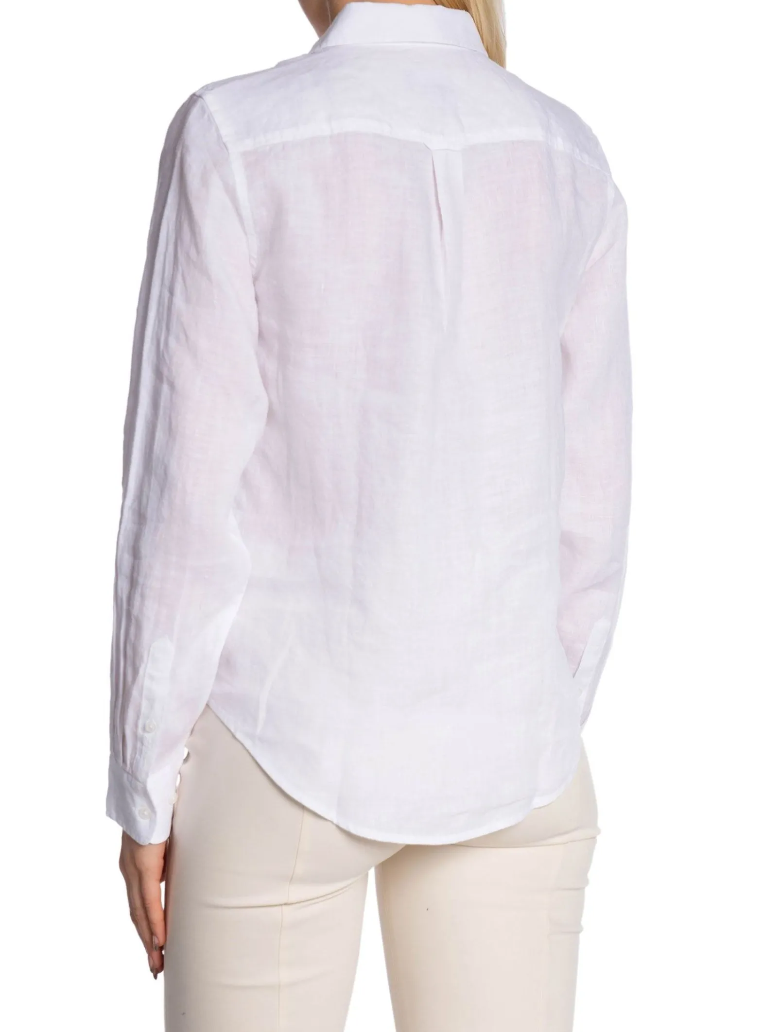 GANT Skjorta Reg Linen Chambray White^ Skjortor