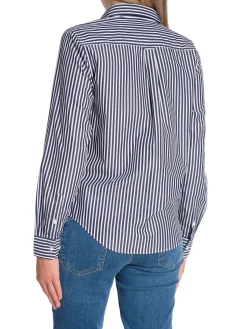 GANT Skjorta Reg Poplin Striped Classic Blue^ Skjortor