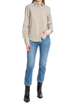 GANT Skjorta Reg Poplin Striped Dried Clay^ Skjortor