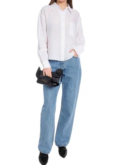 GANT Skjorta Rel Cropped Linen White^ Skjortor