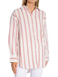 GANT Skjorta Stripe Bright Red^ Skjortor