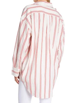 GANT Skjorta Stripe Bright Red^ Skjortor