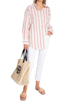 GANT Skjorta Stripe Bright Red^ Skjortor