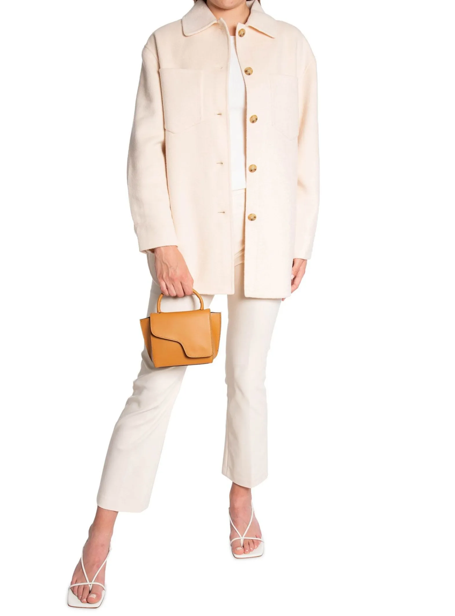GANT Skjortjacka Handstitched Buttercream^ Jackor & Kappor