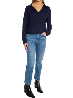 GANT Troja Fine Knit Rugger Evening Blue^ Tröjor & Koftor